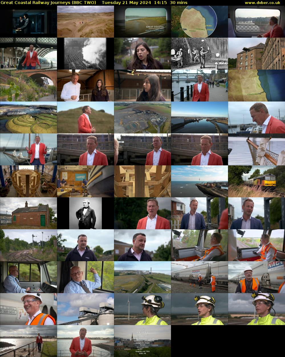 Great Coastal Railway Journeys (BBC TWO) Tuesday 21 May 2024 14:15 - 14:45