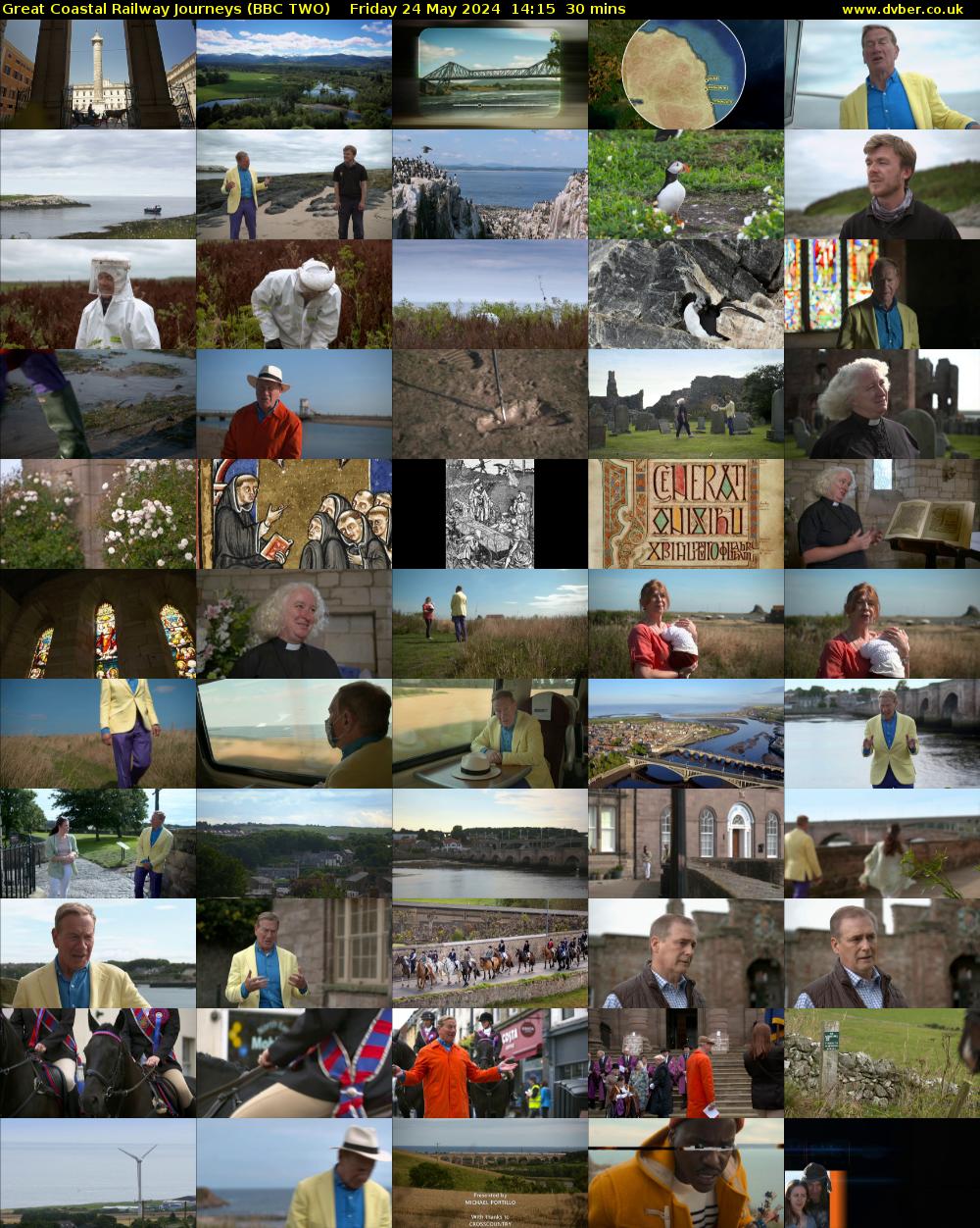 Great Coastal Railway Journeys (BBC TWO) Friday 24 May 2024 14:15 - 14:45