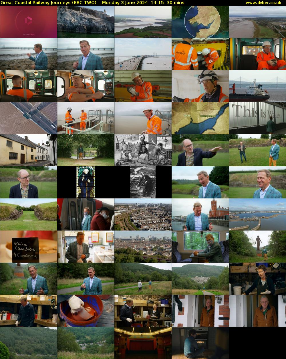 Great Coastal Railway Journeys (BBC TWO) Monday 3 June 2024 14:15 - 14:45