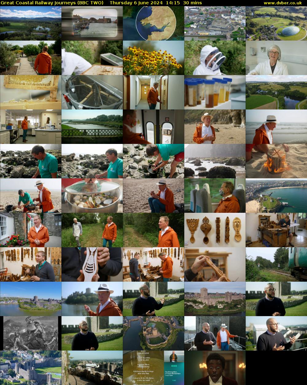 Great Coastal Railway Journeys (BBC TWO) Thursday 6 June 2024 14:15 - 14:45