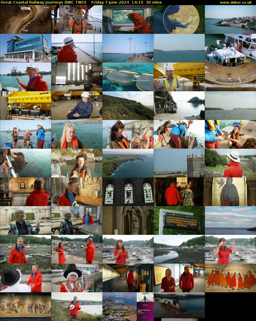 Great Coastal Railway Journeys (BBC TWO) Friday 7 June 2024 14:15 - 14:45