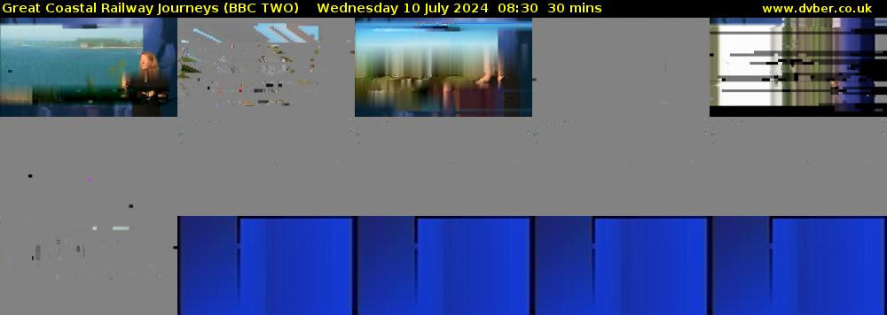 Great Coastal Railway Journeys (BBC TWO) Wednesday 10 July 2024 08:30 - 09:00