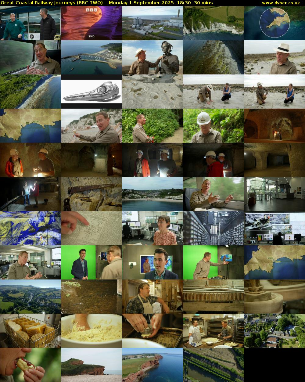 Great Coastal Railway Journeys (BBC TWO) Monday 1 September 2025 18:30 - 19:00