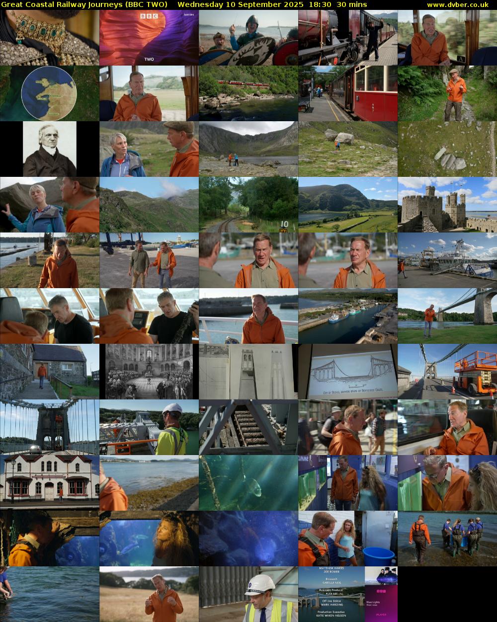 Great Coastal Railway Journeys (BBC TWO) Wednesday 10 September 2025 18:30 - 19:00