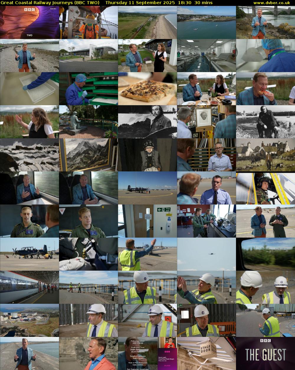 Great Coastal Railway Journeys (BBC TWO) Thursday 11 September 2025 18:30 - 19:00