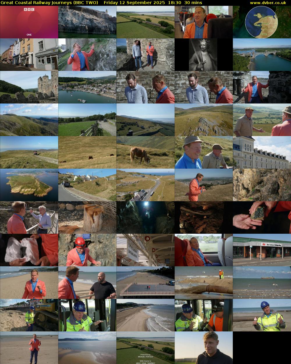 Great Coastal Railway Journeys (BBC TWO) Friday 12 September 2025 18:30 - 19:00