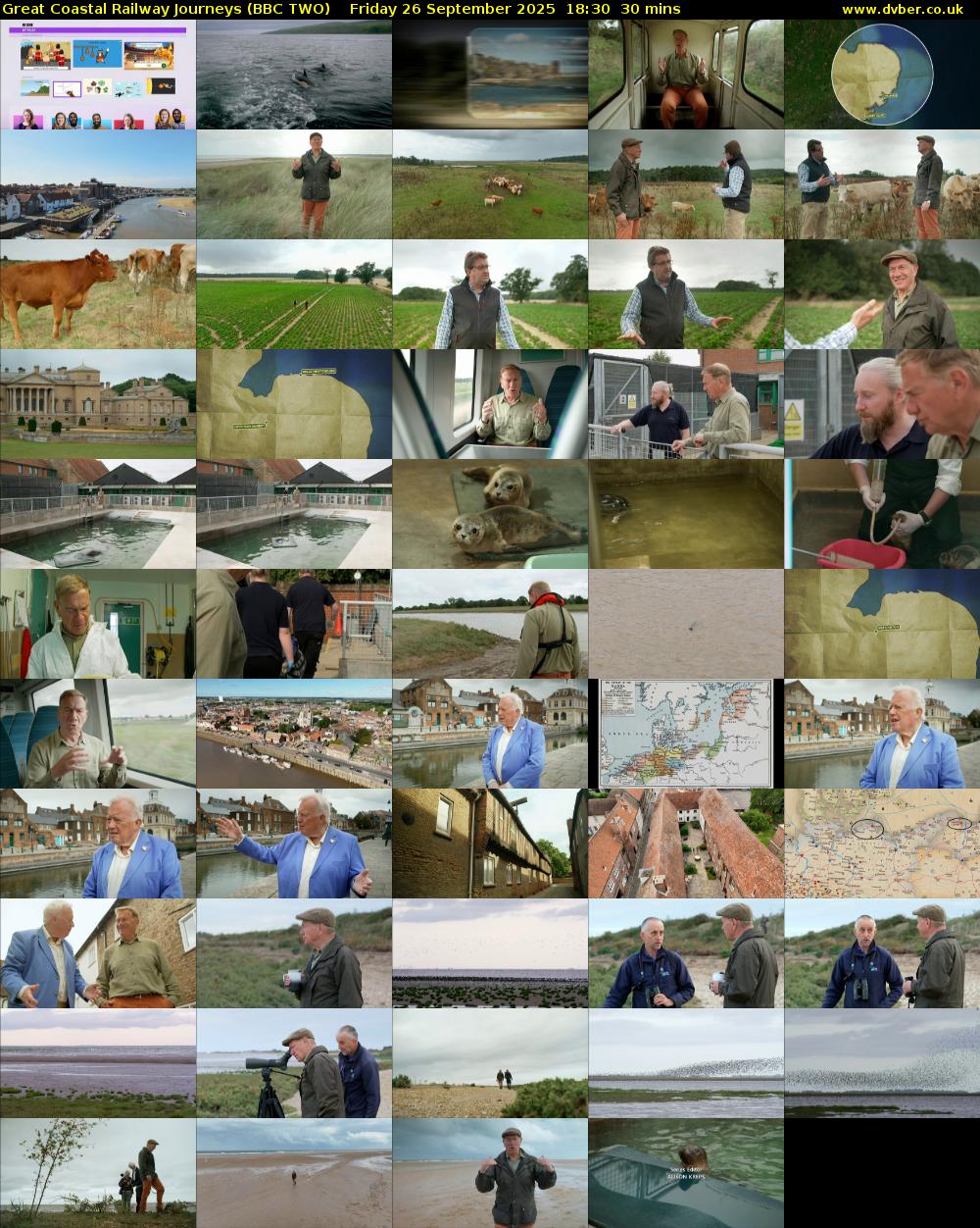 Great Coastal Railway Journeys (BBC TWO) Friday 26 September 2025 18:30 - 19:00