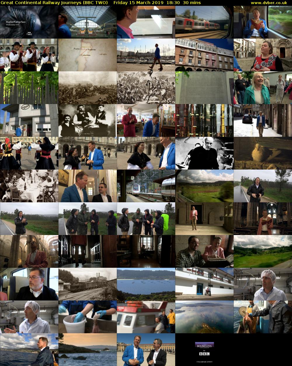Great Continental Railway Journeys (BBC TWO) Friday 15 March 2019 18:30 - 19:00