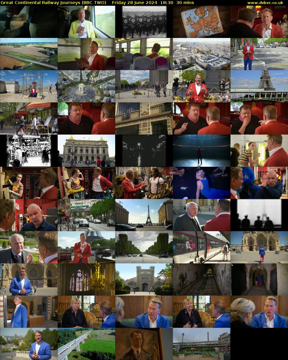 Great Continental Railway Journeys (BBC TWO) Friday 28 June 2024 18:30 - 19:00