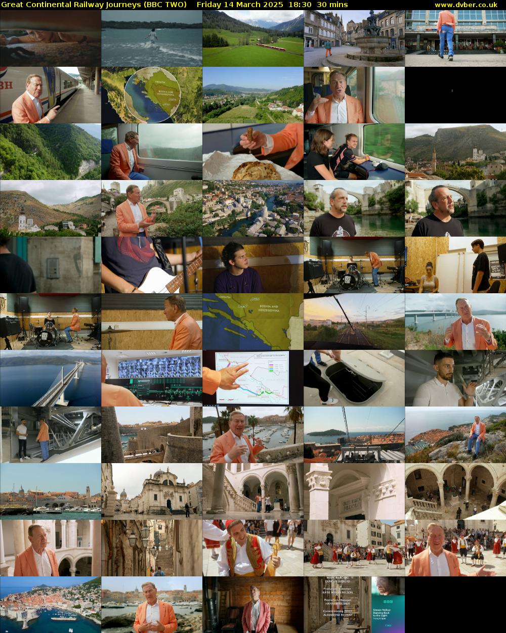 Great Continental Railway Journeys (BBC TWO) Friday 14 March 2025 18:30 - 19:00