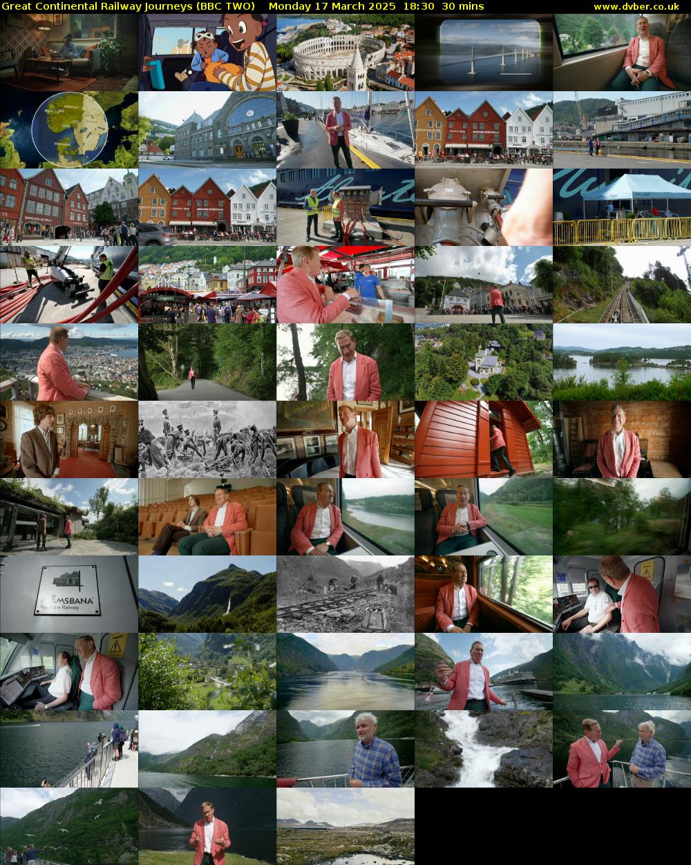 Great Continental Railway Journeys (BBC TWO) Monday 17 March 2025 18:30 - 19:00