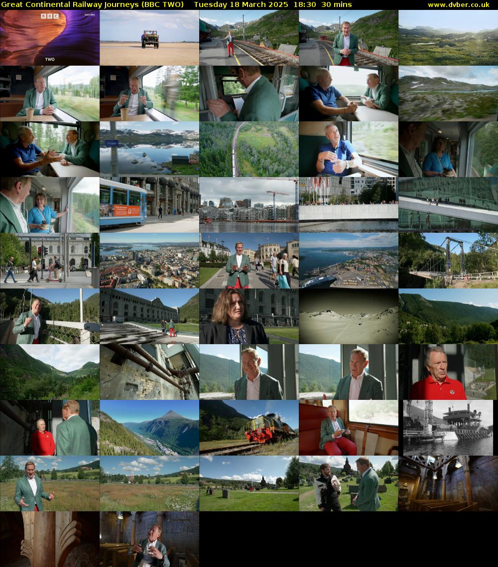 Great Continental Railway Journeys (BBC TWO) Tuesday 18 March 2025 18:30 - 19:00