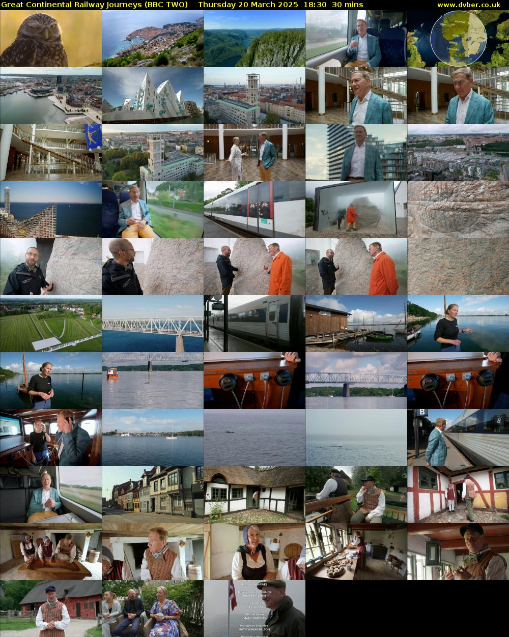 Great Continental Railway Journeys (BBC TWO) Thursday 20 March 2025 18:30 - 19:00