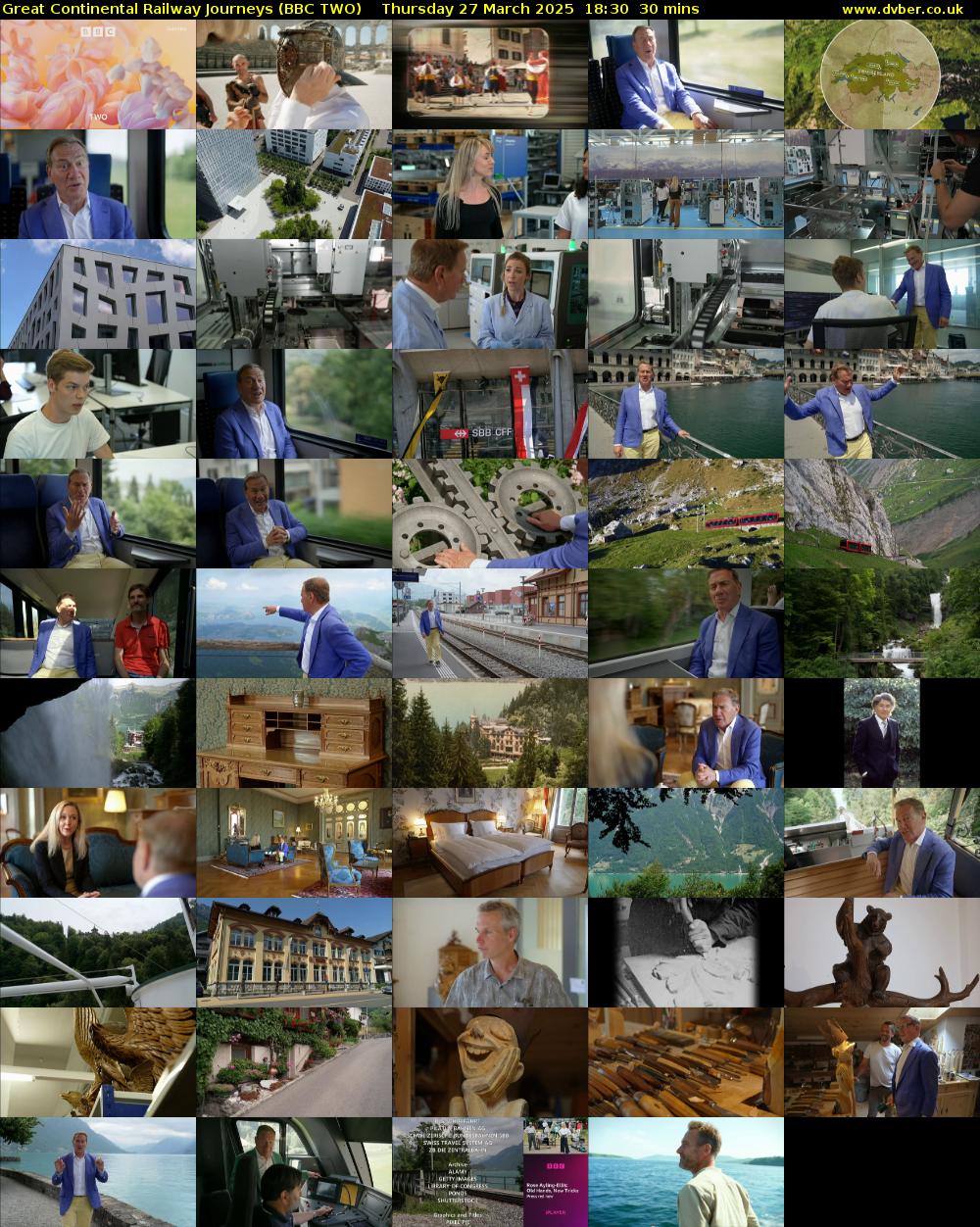 Great Continental Railway Journeys (BBC TWO) Thursday 27 March 2025 18:30 - 19:00