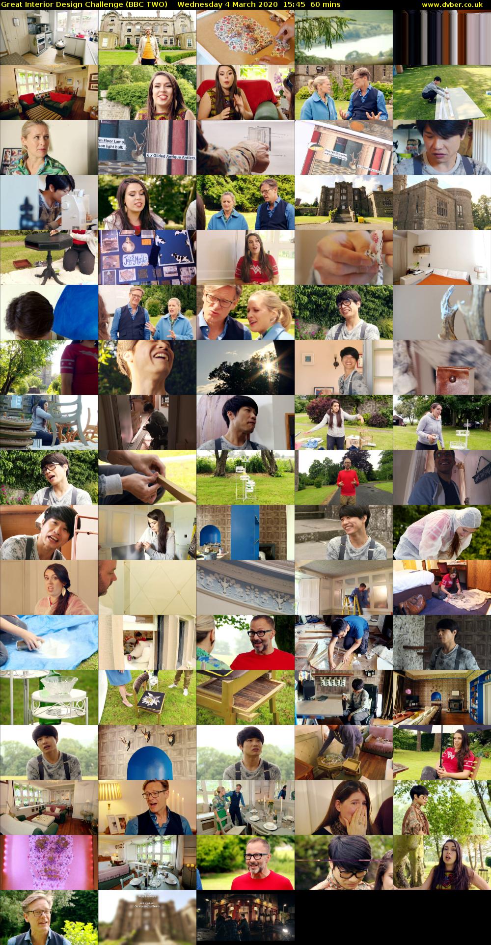 Great Interior Design Challenge (BBC TWO) Wednesday 4 March 2020 15:45 - 16:45