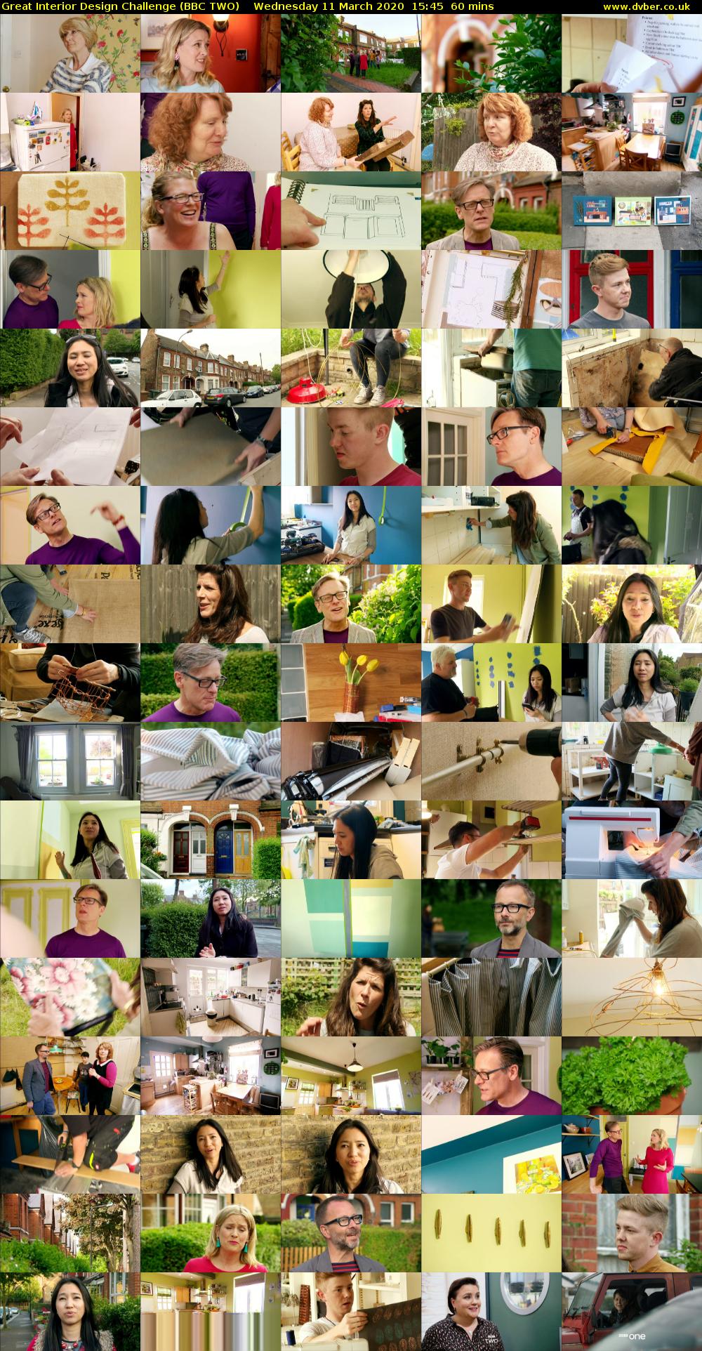 Great Interior Design Challenge (BBC TWO) Wednesday 11 March 2020 15:45 - 16:45