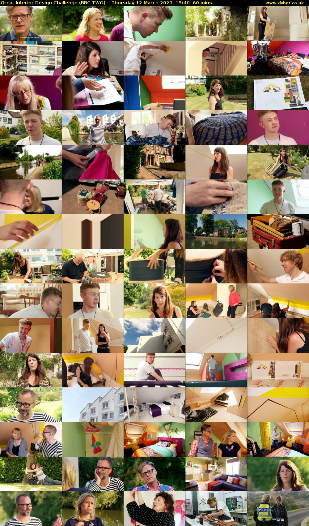 Great Interior Design Challenge (BBC TWO) Thursday 12 March 2020 15:40 - 16:40