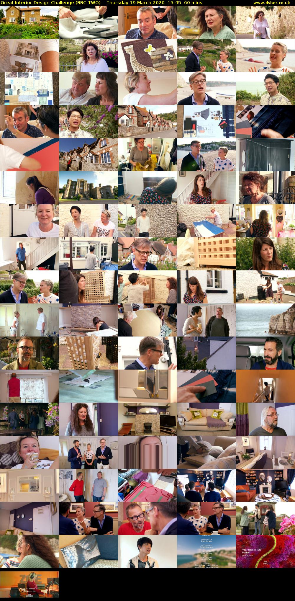 Great Interior Design Challenge (BBC TWO) Thursday 19 March 2020 15:45 - 16:45
