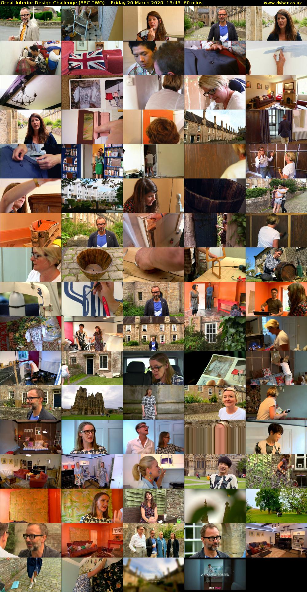 Great Interior Design Challenge (BBC TWO) Friday 20 March 2020 15:45 - 16:45