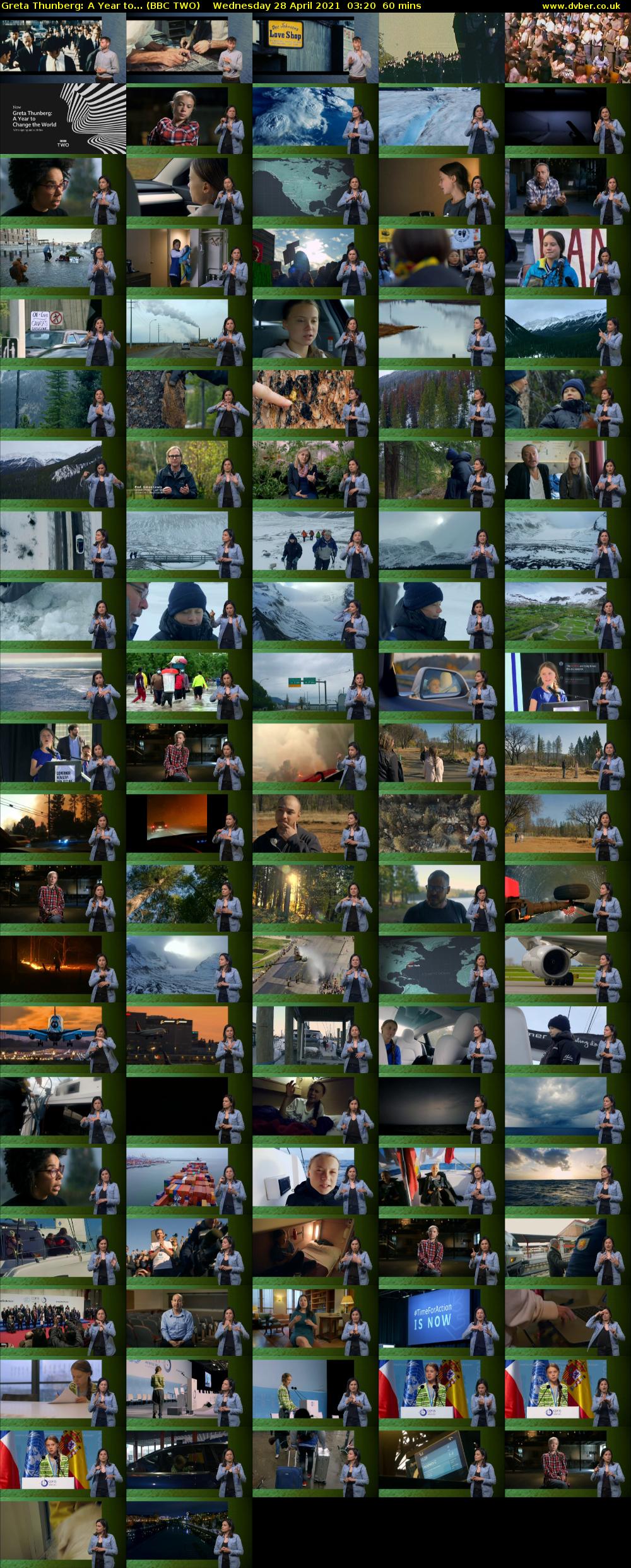 Greta Thunberg: A Year to... (BBC TWO) Wednesday 28 April 2021 03:20 - 04:20