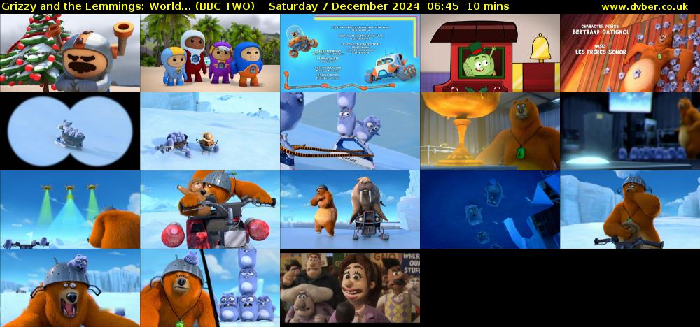 Grizzy and the Lemmings: World... (BBC TWO) Saturday 7 December 2024 06:45 - 06:55