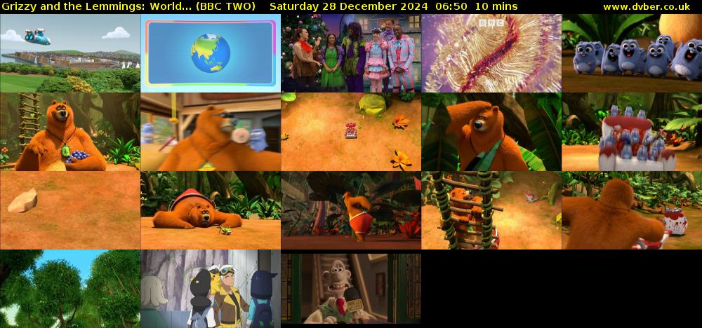 Grizzy and the Lemmings: World... (BBC TWO) Saturday 28 December 2024 06:50 - 07:00