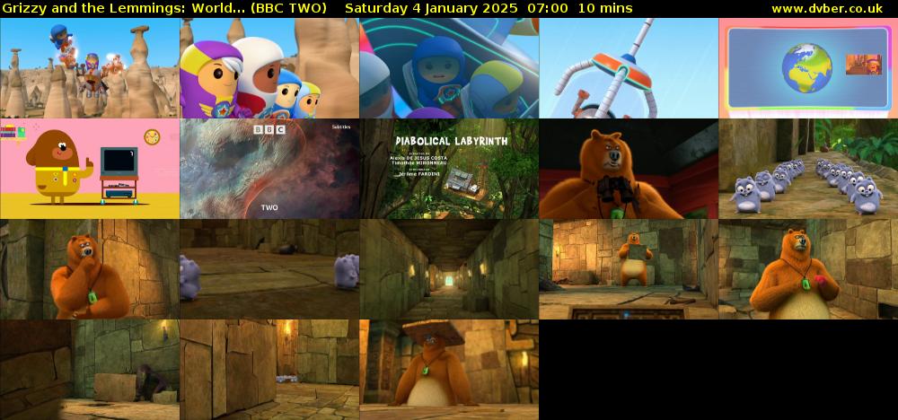 Grizzy and the Lemmings: World... (BBC TWO) Saturday 4 January 2025 07:00 - 07:10