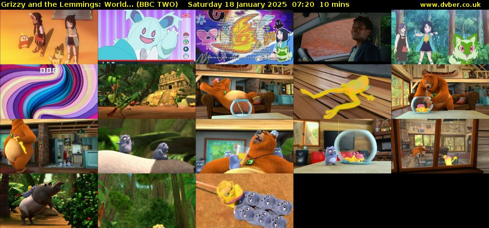 Grizzy and the Lemmings: World... (BBC TWO) Saturday 18 January 2025 07:20 - 07:30