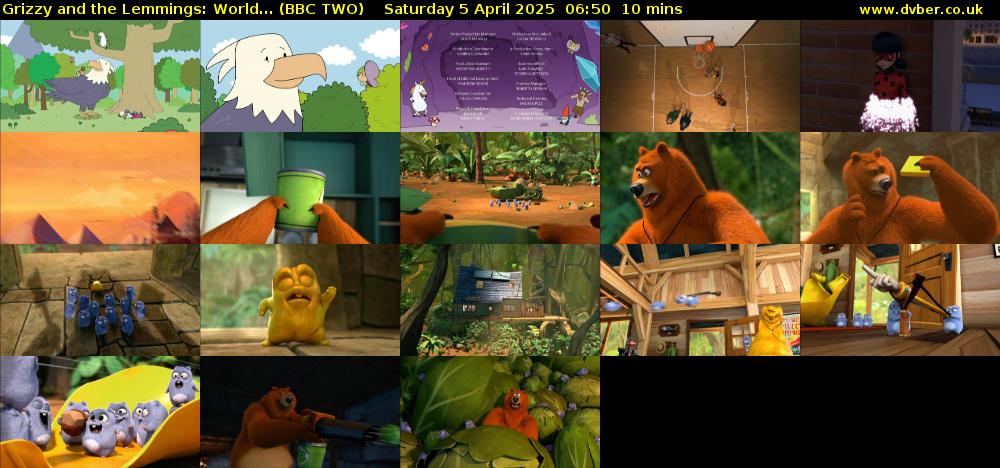 Grizzy and the Lemmings: World... (BBC TWO) Saturday 5 April 2025 06:50 - 07:00