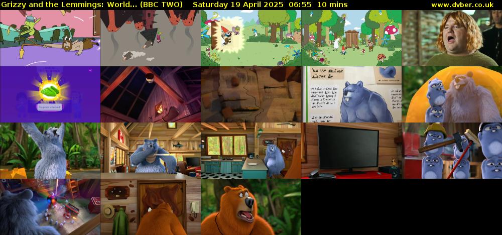 Grizzy and the Lemmings: World... (BBC TWO) Saturday 19 April 2025 06:55 - 07:05