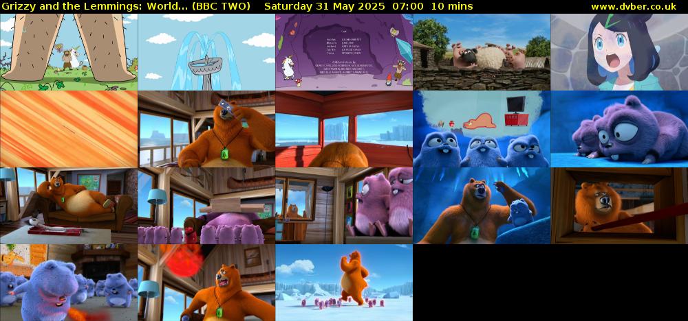 Grizzy and the Lemmings: World... (BBC TWO) Saturday 31 May 2025 07:00 - 07:10