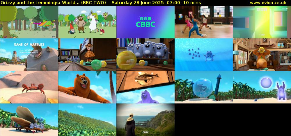 Grizzy and the Lemmings: World... (BBC TWO) Saturday 28 June 2025 07:00 - 07:10