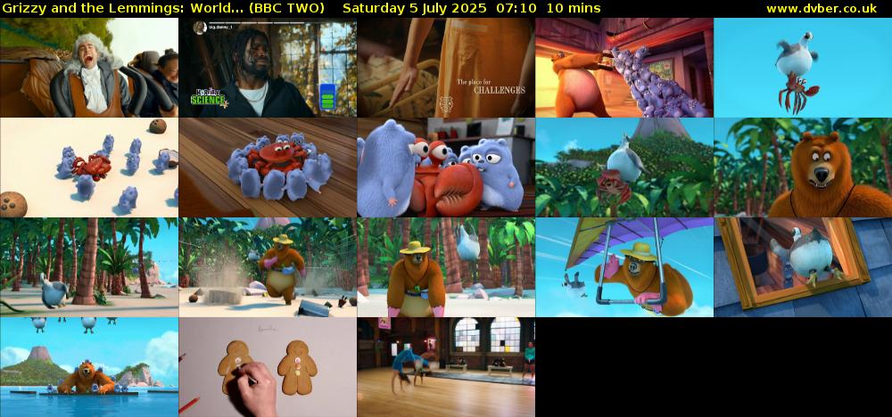 Grizzy and the Lemmings: World... (BBC TWO) Saturday 5 July 2025 07:10 - 07:20