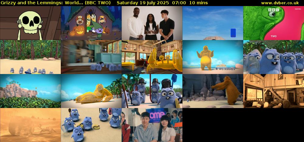 Grizzy and the Lemmings: World... (BBC TWO) Saturday 19 July 2025 07:00 - 07:10