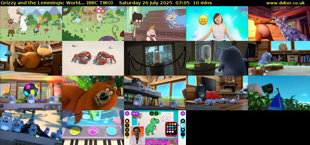 Grizzy and the Lemmings: World... (BBC TWO) Saturday 26 July 2025 07:05 - 07:15