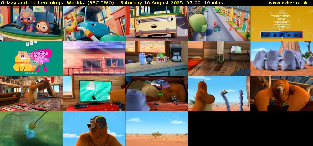 Grizzy and the Lemmings: World... (BBC TWO) Saturday 16 August 2025 07:00 - 07:10