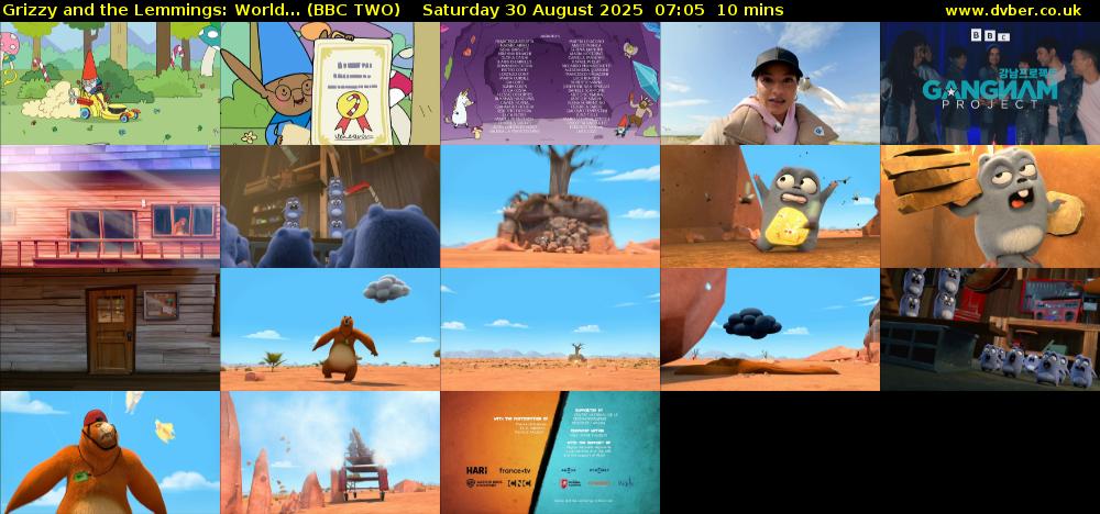 Grizzy and the Lemmings: World... (BBC TWO) Saturday 30 August 2025 07:05 - 07:15
