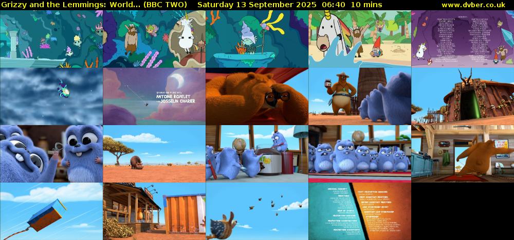 Grizzy and the Lemmings: World... (BBC TWO) Saturday 13 September 2025 06:40 - 06:50