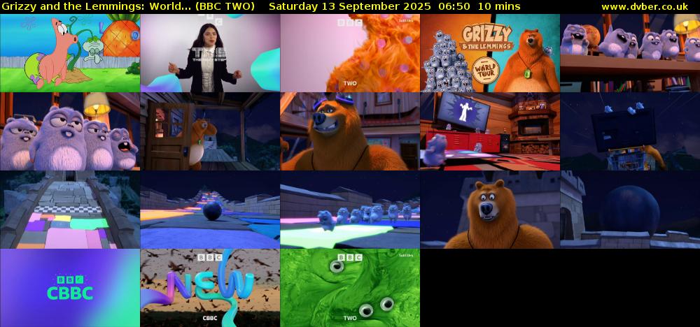 Grizzy and the Lemmings: World... (BBC TWO) Saturday 13 September 2025 06:50 - 07:00