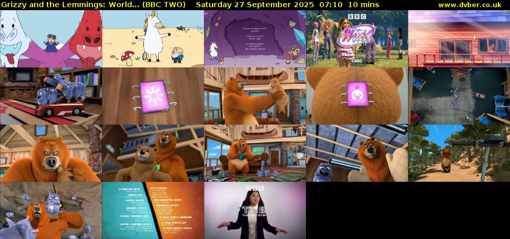 Grizzy and the Lemmings: World... (BBC TWO) Saturday 27 September 2025 07:10 - 07:20