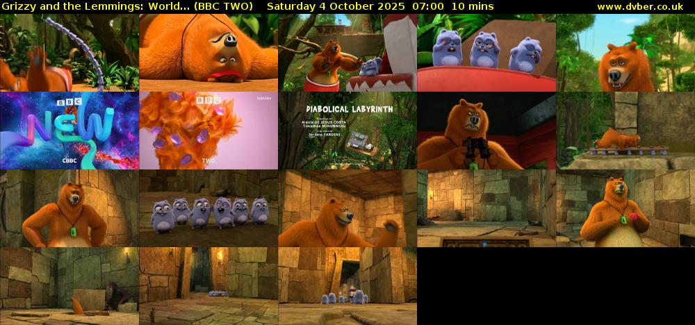Grizzy and the Lemmings: World... (BBC TWO) Saturday 4 October 2025 07:00 - 07:10