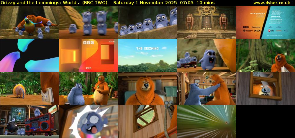 Grizzy and the Lemmings: World... (BBC TWO) Saturday 1 November 2025 07:05 - 07:15