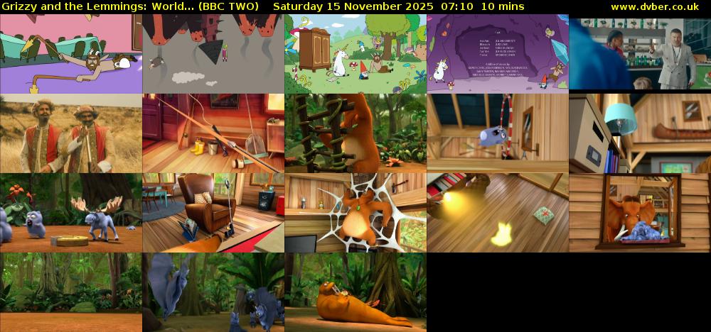 Grizzy and the Lemmings: World... (BBC TWO) Saturday 15 November 2025 07:10 - 07:20