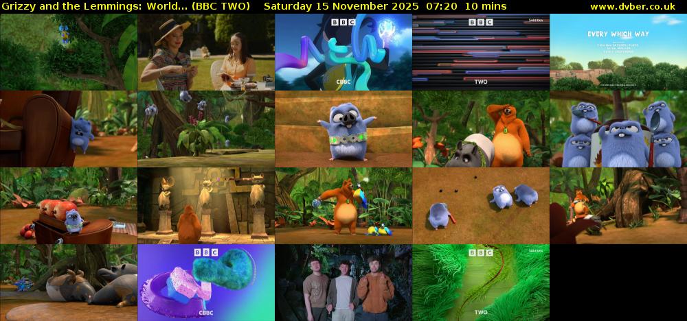 Grizzy and the Lemmings: World... (BBC TWO) Saturday 15 November 2025 07:20 - 07:30