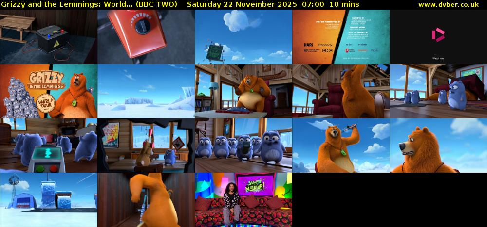 Grizzy and the Lemmings: World... (BBC TWO) Saturday 22 November 2025 07:00 - 07:10