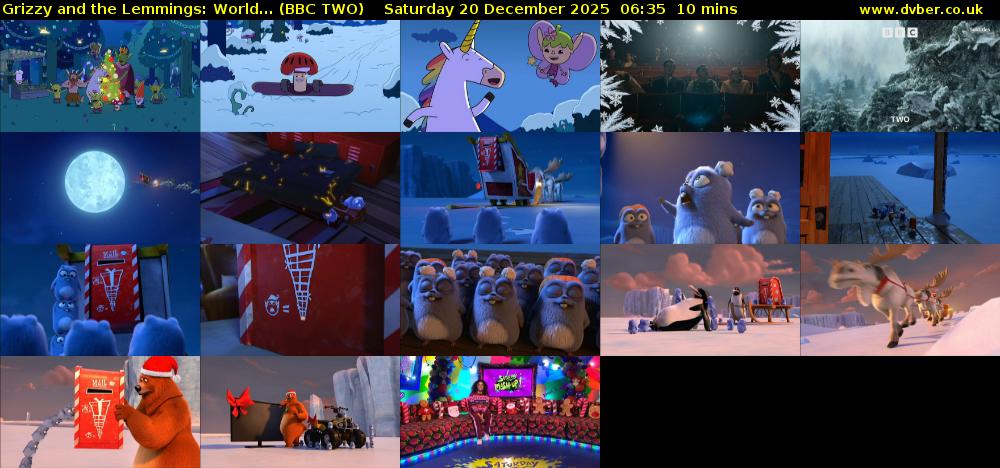 Grizzy and the Lemmings: World... (BBC TWO) Saturday 20 December 2025 06:35 - 06:45