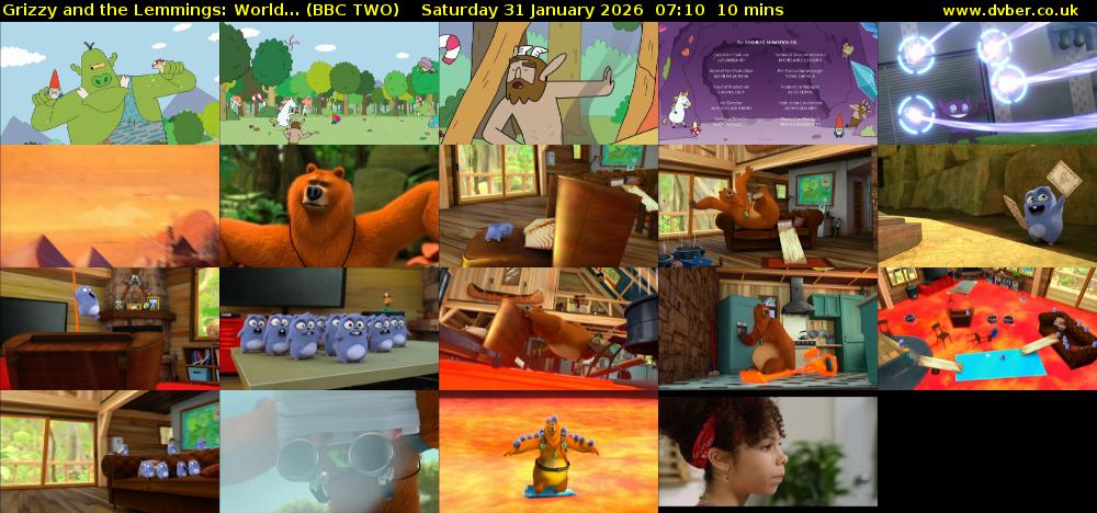 Grizzy and the Lemmings: World... (BBC TWO) Saturday 31 January 2026 07:10 - 07:20