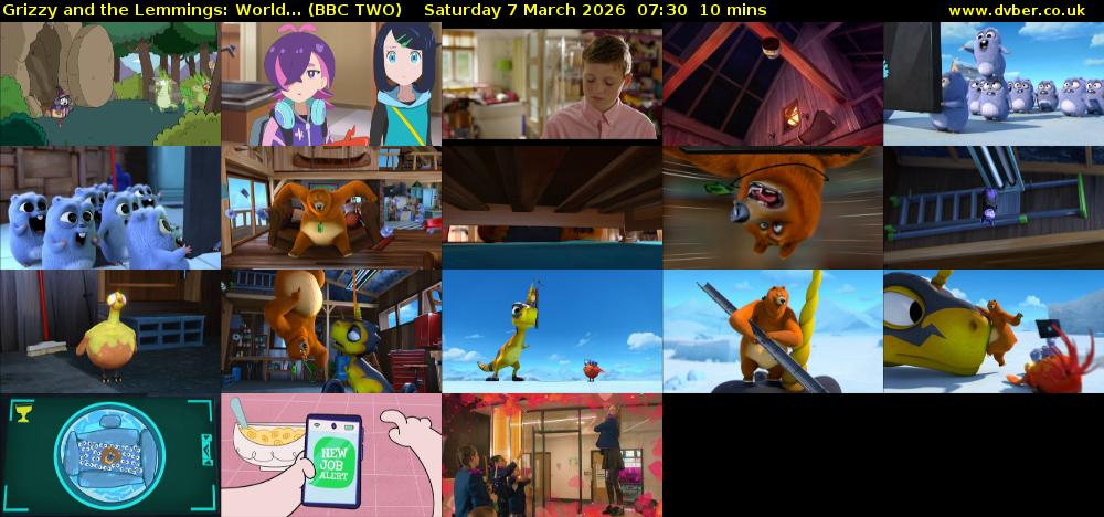 Grizzy and the Lemmings: World... (BBC TWO) Saturday 7 March 2026 07:30 - 07:40