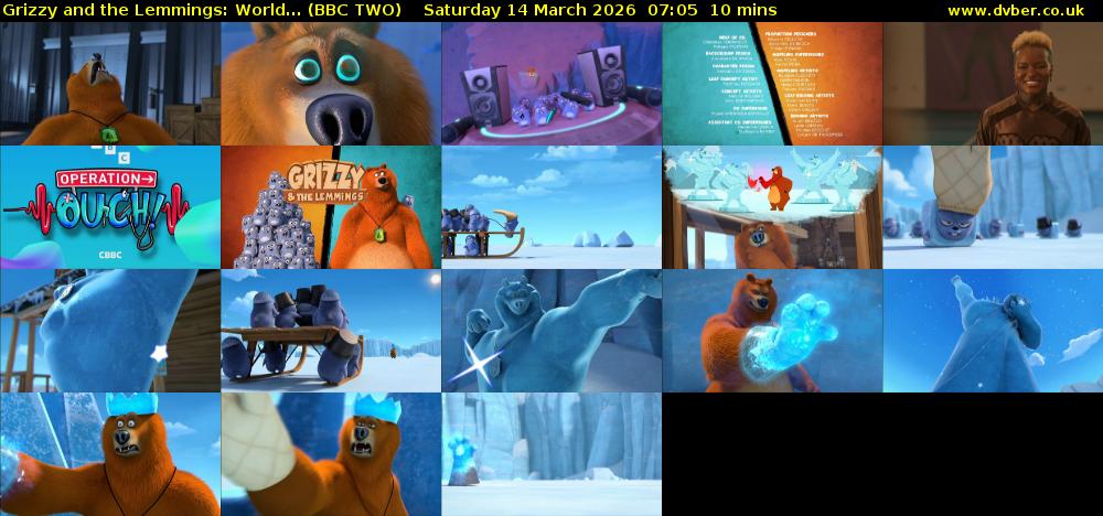 Grizzy and the Lemmings: World... (BBC TWO) Saturday 14 March 2026 07:05 - 07:15