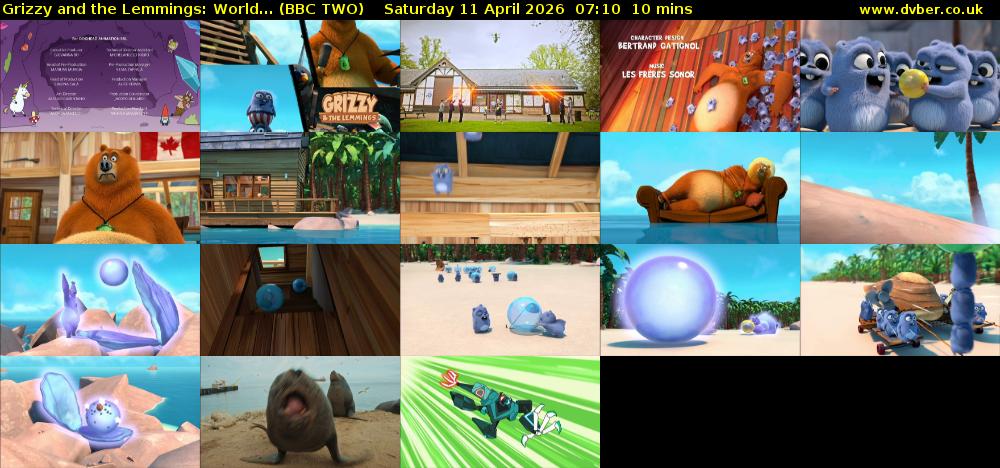 Grizzy and the Lemmings: World... (BBC TWO) Saturday 11 April 2026 07:10 - 07:20